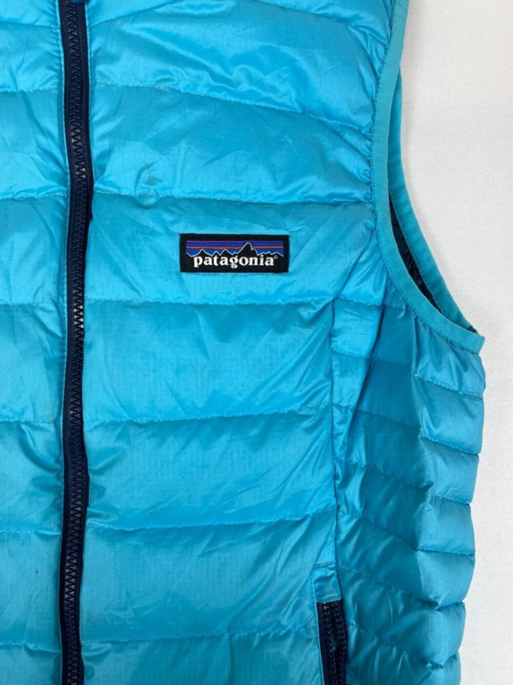 Patagonia Women XS Down Sweater Vest Blue 800-Fill Puffer Ultralight Quilted - Picture 7 of 12